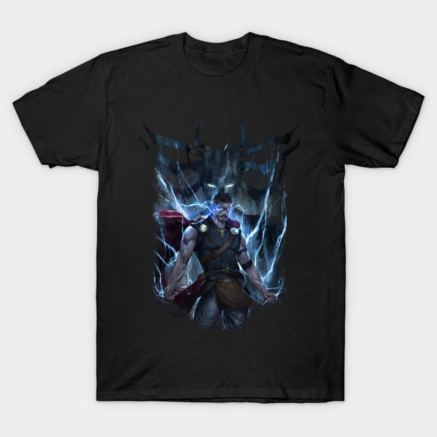 Thunder God T-Shirt by ArtofLariz